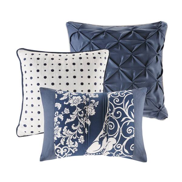 Shop Madison Park Marcella Indigo Cotton Printed 7 Piece Comforter
