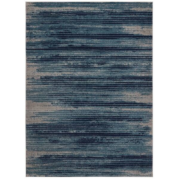 Jasmin Collection Stripes Navy And Beige Polypropylene Area Jasmin Collection Stripes Navy And