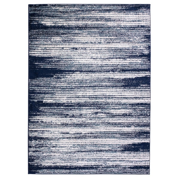 Jasmin Collection Stripes Blue/Beige Area Rug - 7'10 x 10'10