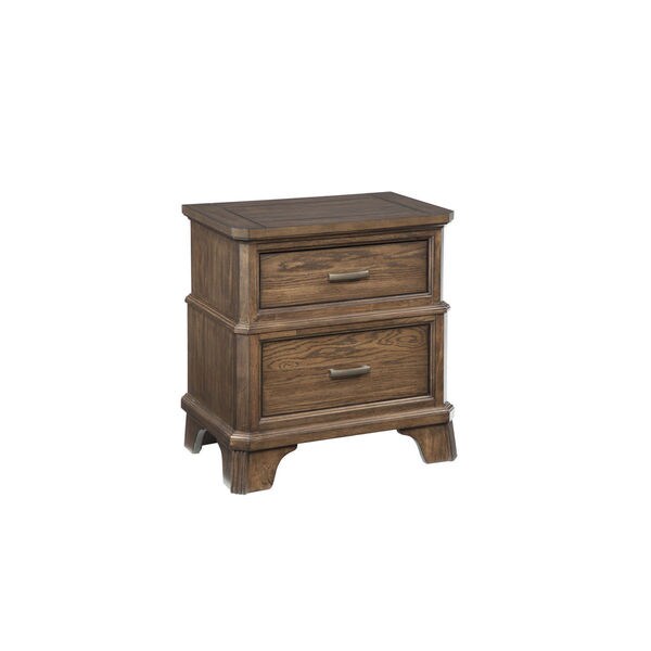 Telluride Vintage Oak 2-Drawer Nightstand