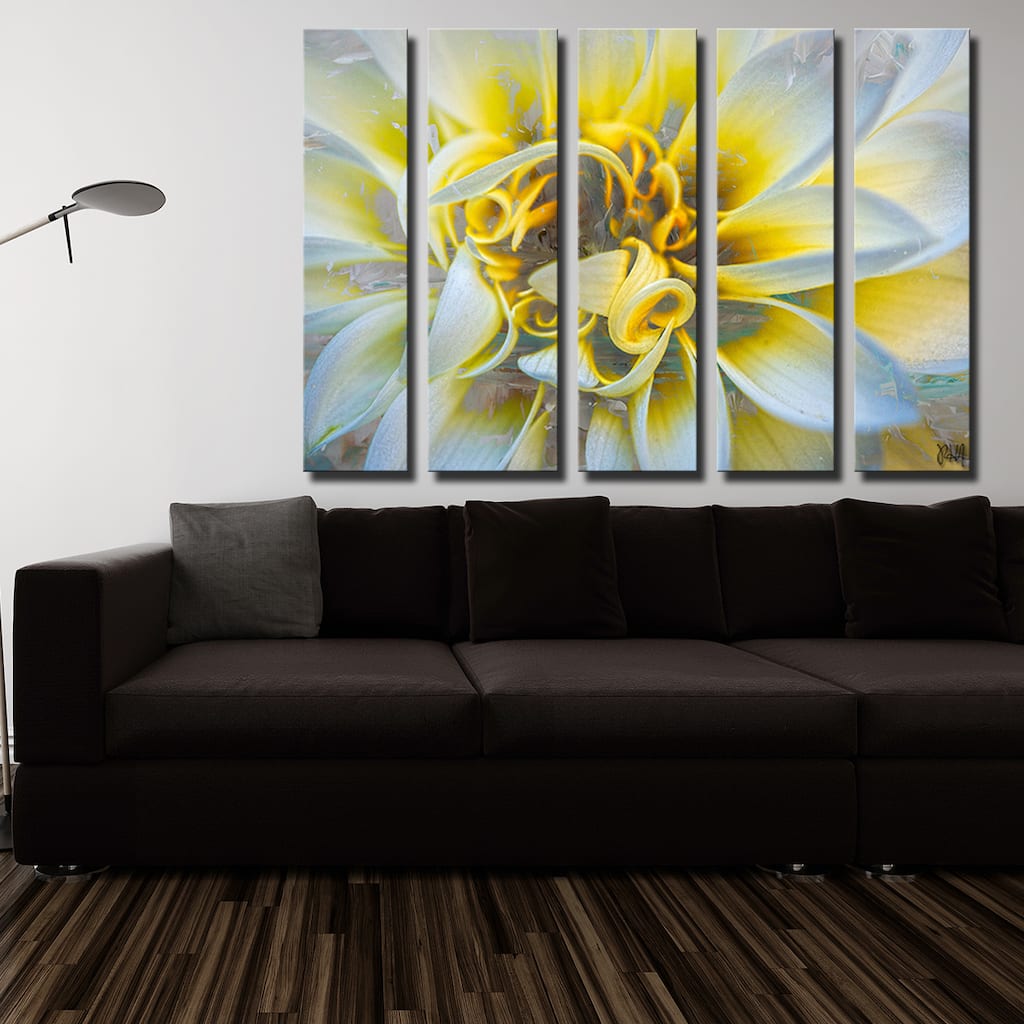 Ready2HangArt 'Painted Petals XXXVII' 5-Piece Canvas Wall Art Set