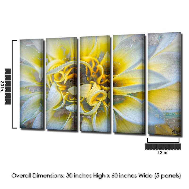 Ready2HangArt 'Painted Petals XXXVII' 5-Piece Canvas Wall Art Set