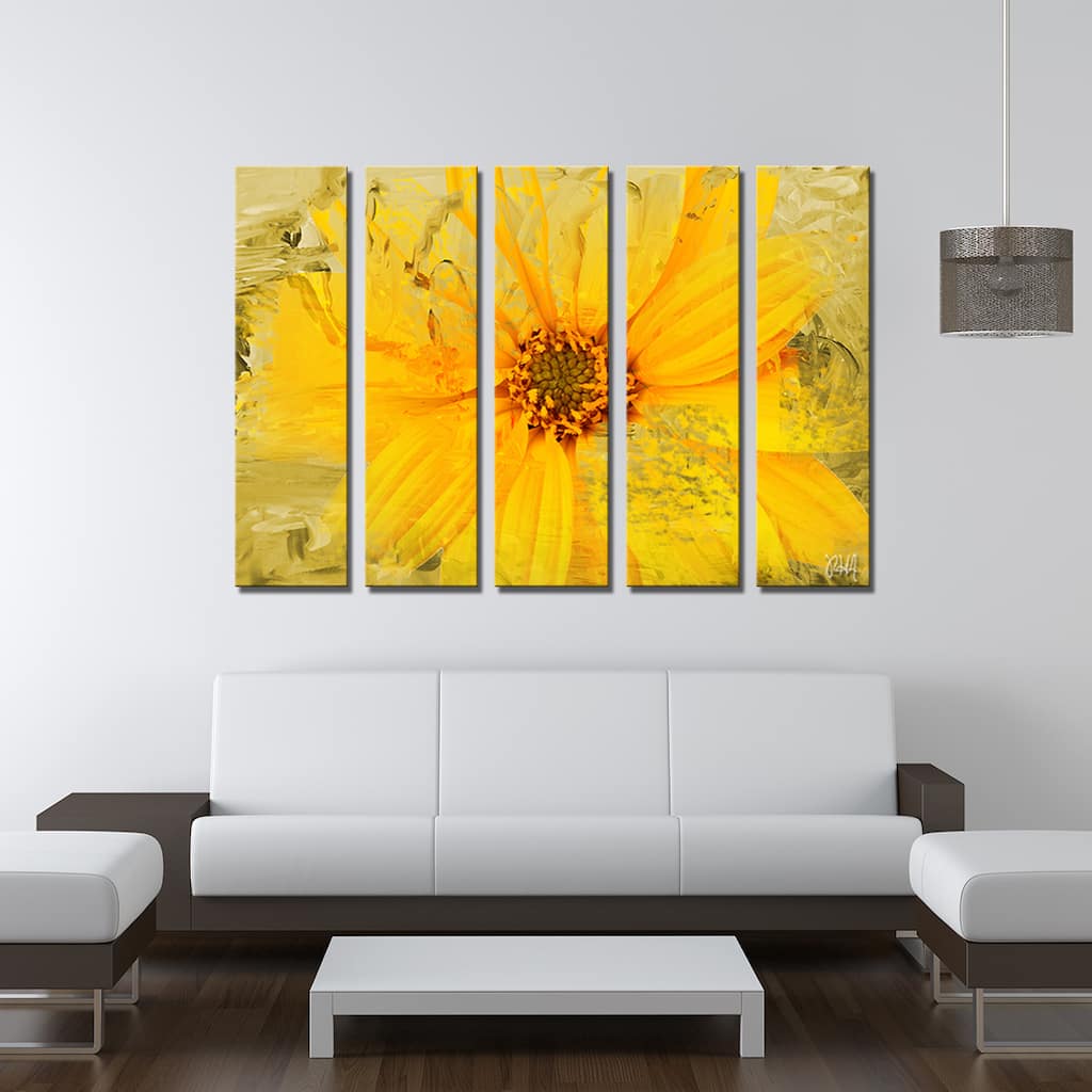 Ready2HangArt 'Painted Petals XXXVI' 5-Piece Canvas Wall Art Set