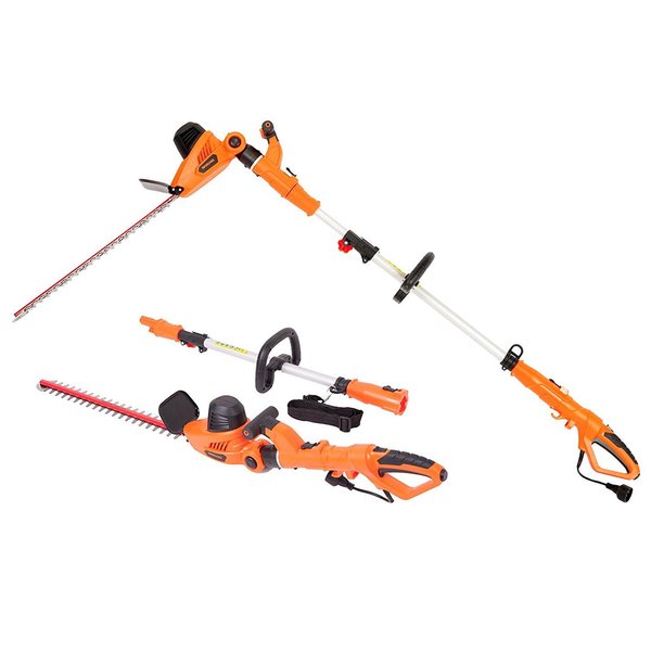 Garcare 4.8-Amp Multi-Angle Portable Hedge Trimmer with 20-Inch Laser Blade