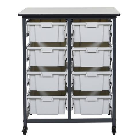 Offex MBS-DR-8L Mobile Double Row with 8 Large Bins Storage System - Not Available