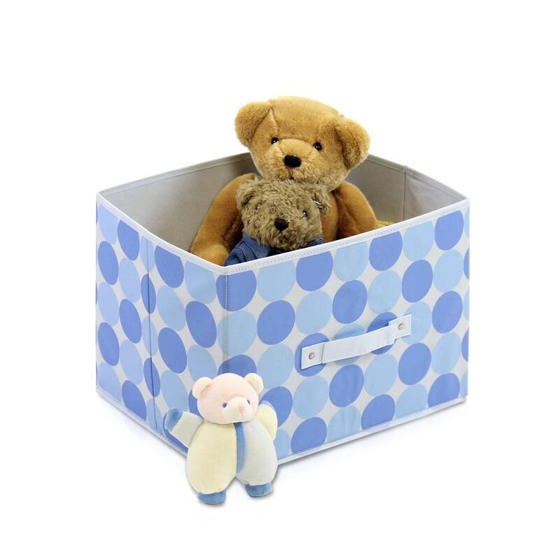 Furinno Laci Dot Design Multicolor Nonwoven Fabric Soft Storage Organizer - Blue