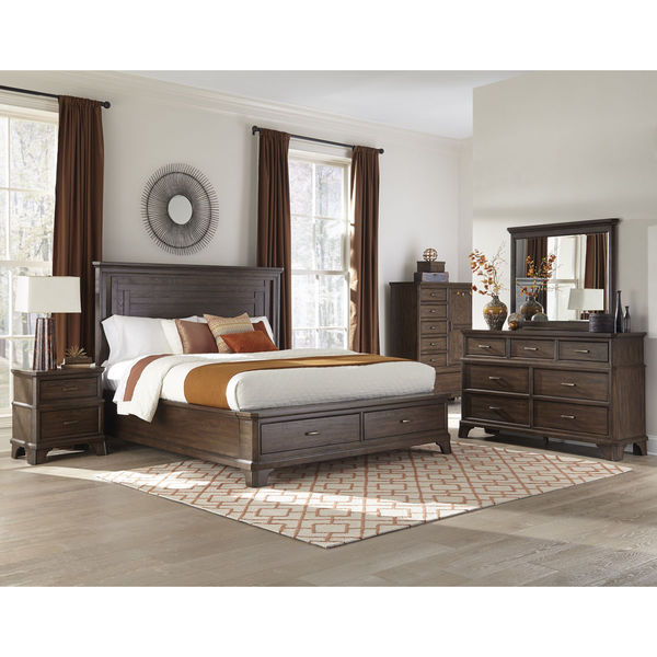 Telluride Vintage Oak Storage Bed