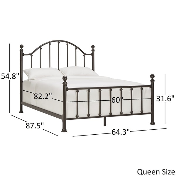 Barnes Dark Bronze Victorian Metal Bed by iNSPIRE Q Classic