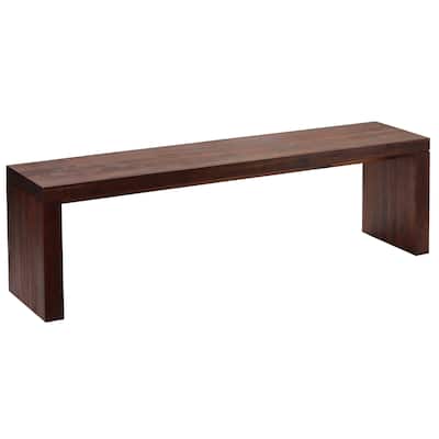 Cortesi Home Eamon Brown Wood Dining Bench