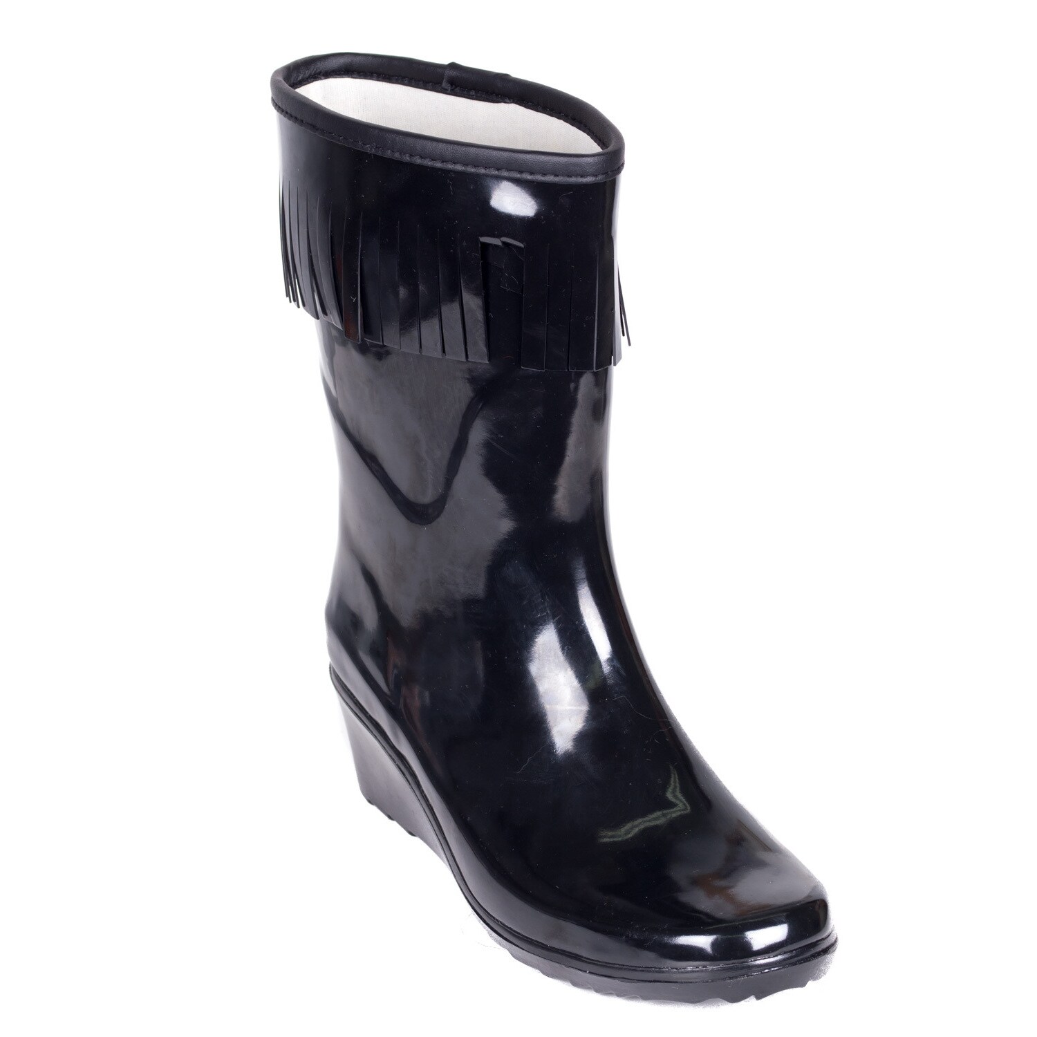 black rubber boots for women