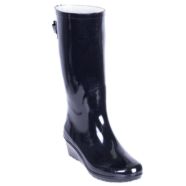 forever young wedge rain boots