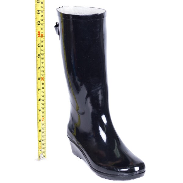 forever young wedge rain boots