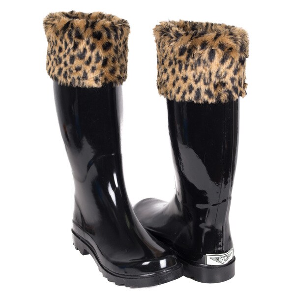 rubber boots with fur