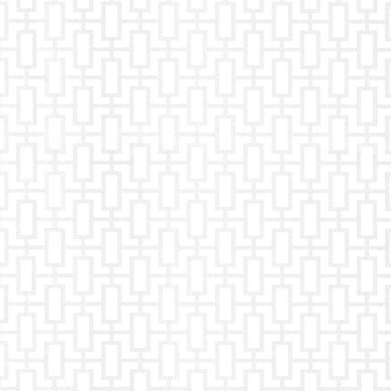 Luxor Print Sheffield 32.7-foot x 20.5-inch-inch Geometric Link Wallpaper - 32.7' x 20.5 - Silver/Off-White