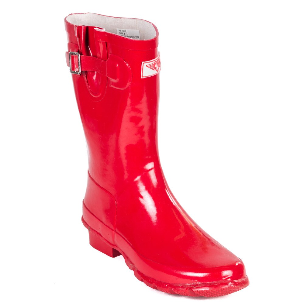 red rain booties