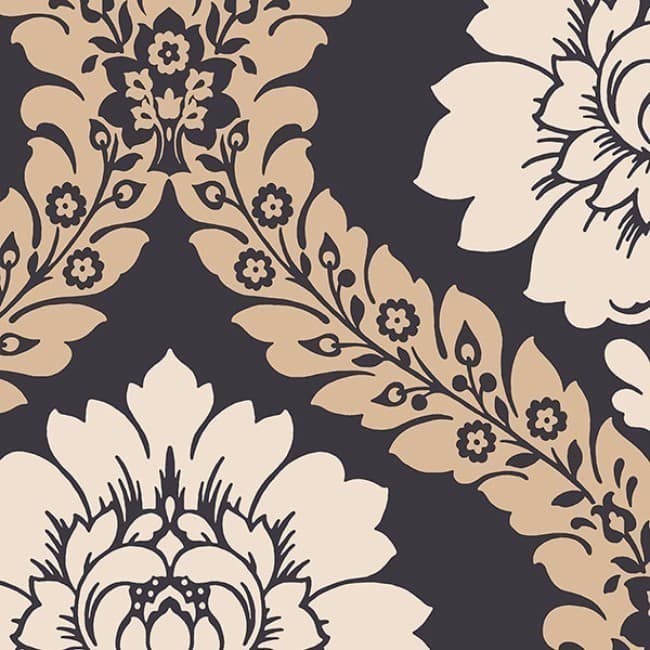 Daisy Damask Floral Damask Paper and Vinyl 32.7-foot x 20.5-inch Wallpaper - 32.7' x 20.5