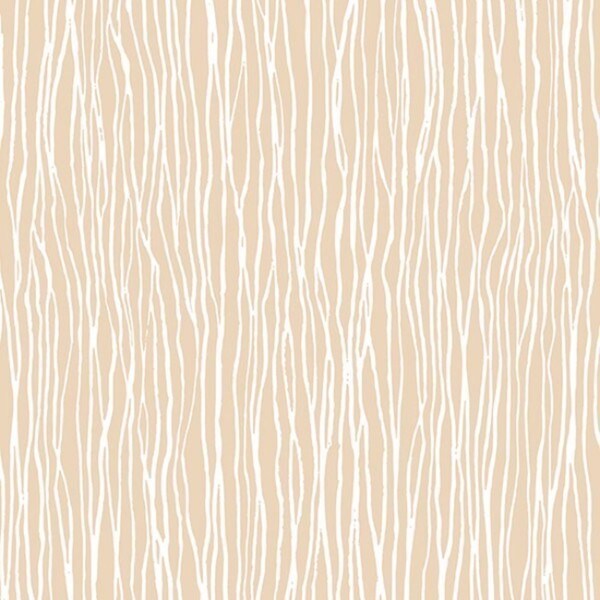 Wallpaper Danish Modern Light Blue Green Pumpkin Orange Leaves Leaf on Beige