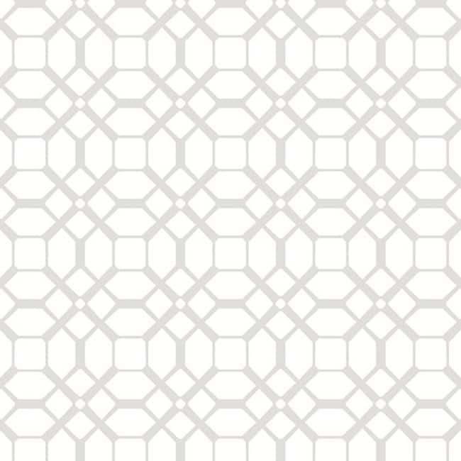Sandwell Grey and White Octagon Wallpaper