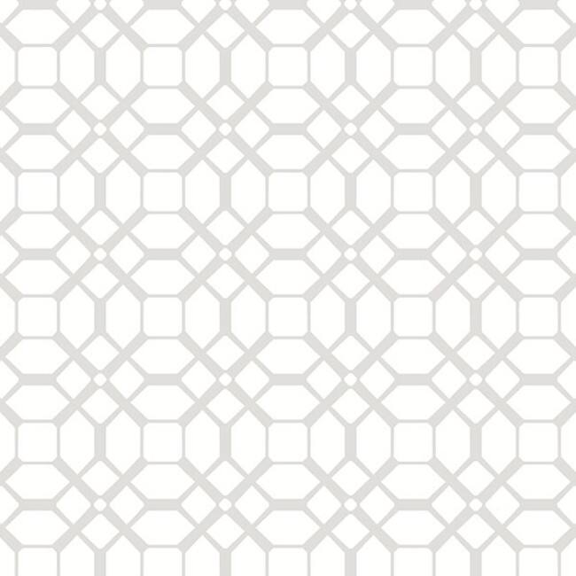 Sandwell Grey and White Octagon Wallpaper