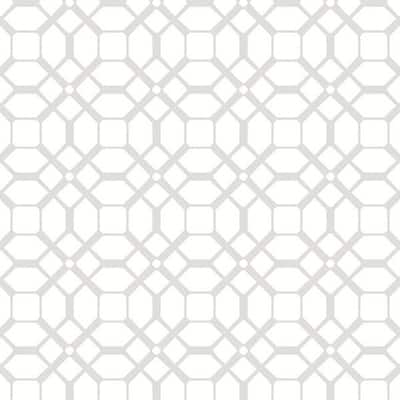 Sandwell Grey and White Octagon Wallpaper