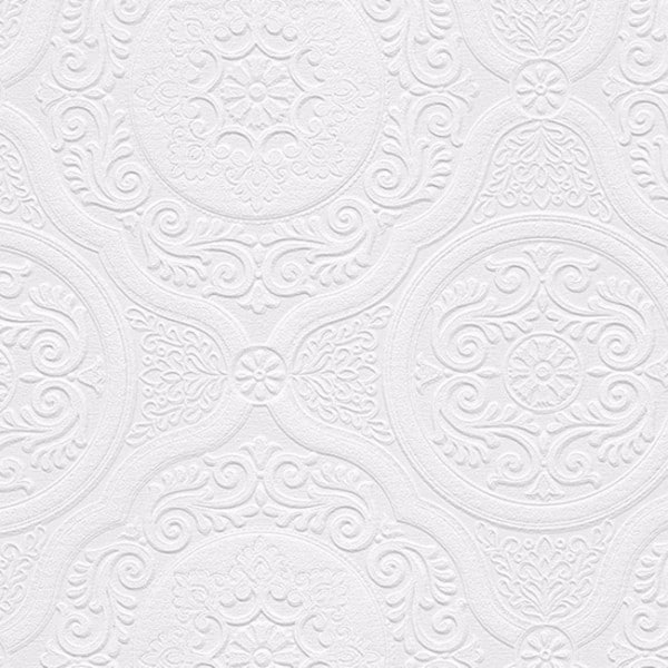 White & Blue Commercial Modern Scroll Wallpaper | Blue Modern Scroll 54 