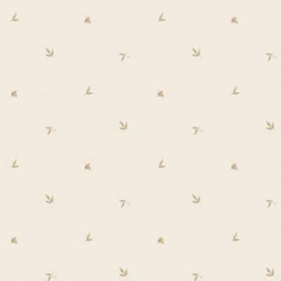 Clermont Tan and Beige Leaf Miniprints 32.7-foot x 20.5-inch Wallpaper