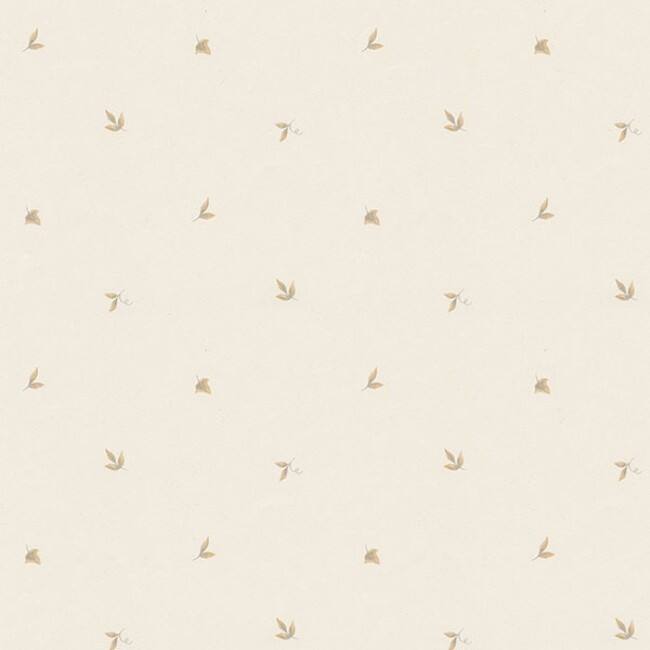 Clermont Tan and Beige Leaf Miniprints 32.7-foot x 20.5-inch Wallpaper