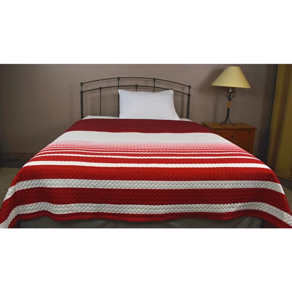 Shop Horizon Metro Red Coverlet Free Shipping Today Overstock