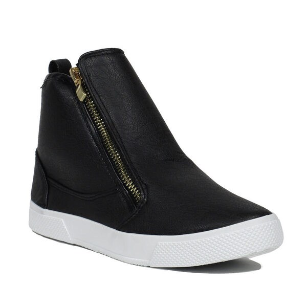 women's high top zip sneakers