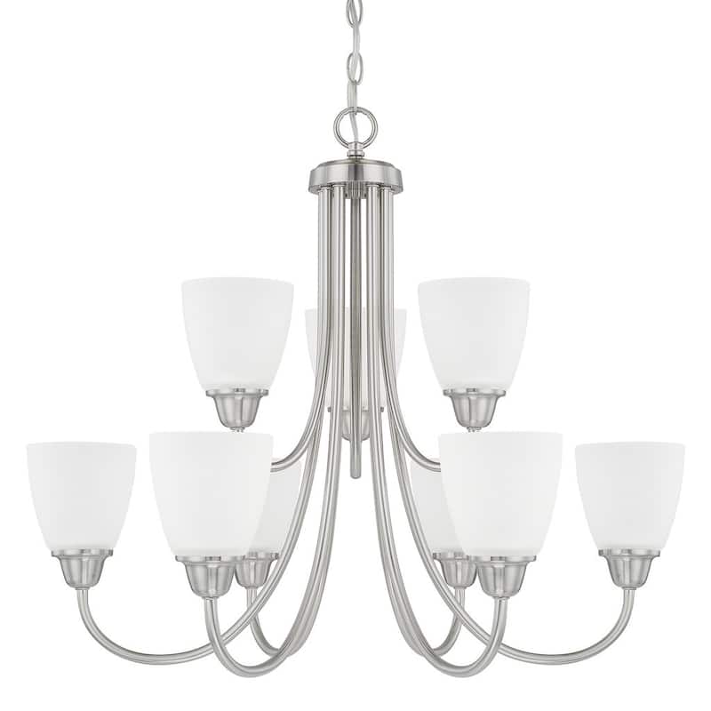 Trenton 9-light Brushed Nickel Chandelier - Brushed Nickel