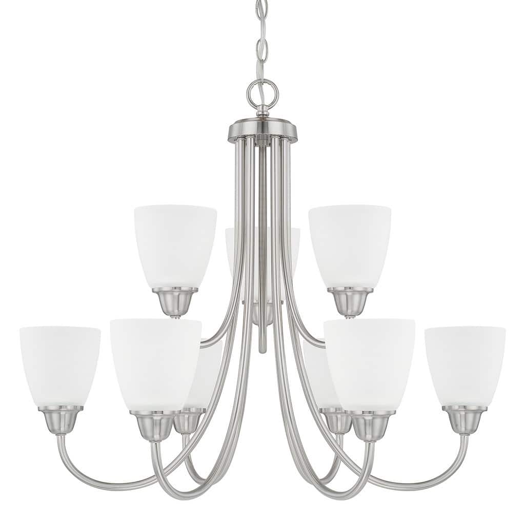 Trenton 9-light Brushed Nickel Chandelier - Brushed Nickel