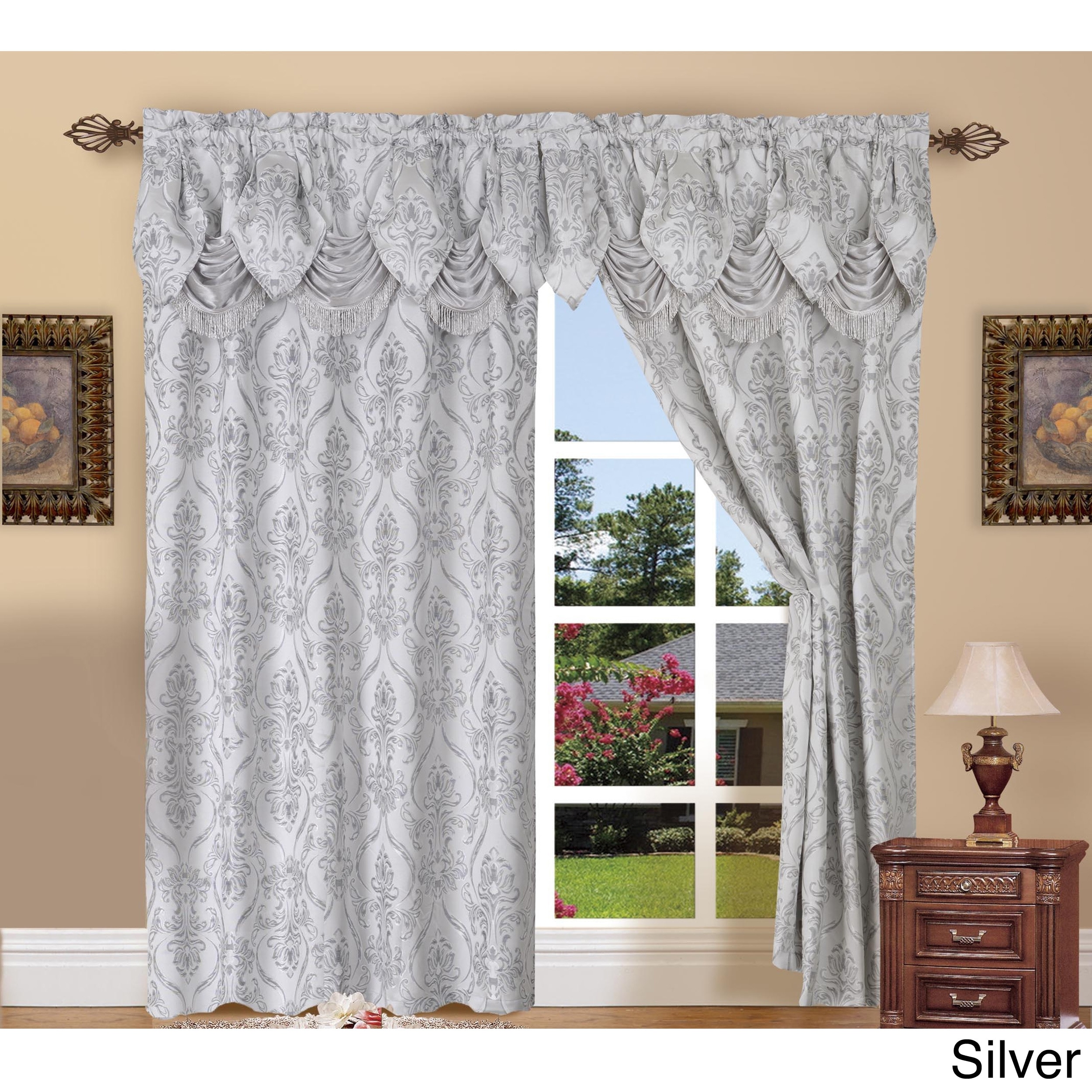 Shop Elegant Comfort Luxury Penelopie Jacquard 84 Inch Length