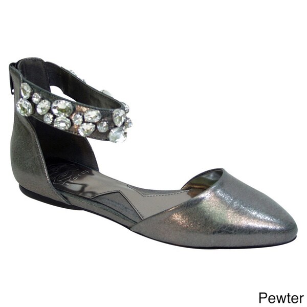 wide silver flats