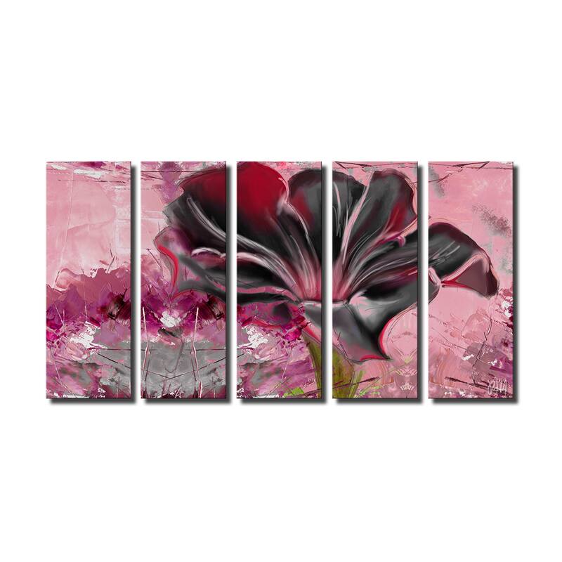 Ready2HangArt 'Painted Petals LXIII' 5-Piece Canvas Wall Art Set