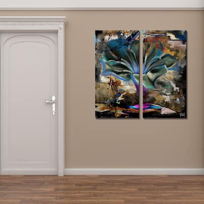 Ready2HangArt 'Painted Petals LVIII' 2-Piece Canvas Wall Art Set