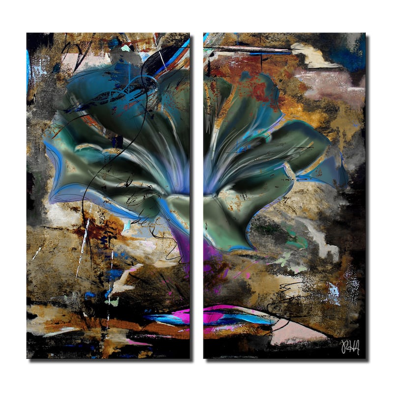 Ready2HangArt 'Painted Petals LVIII' 2-Piece Canvas Wall Art Set