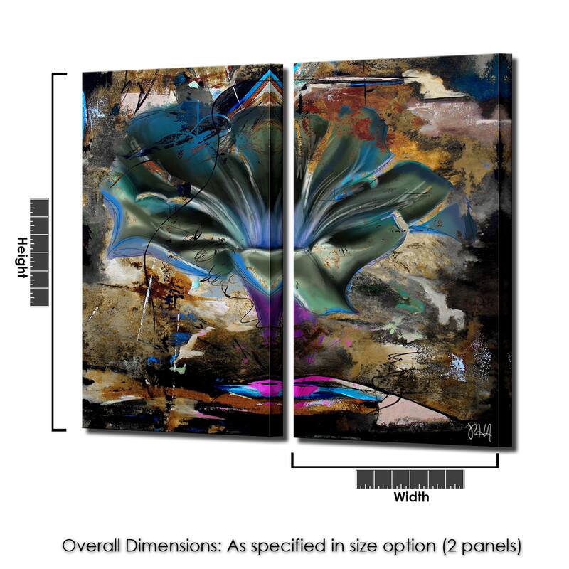 Ready2HangArt 'Painted Petals LVIII' 2-Piece Canvas Wall Art Set