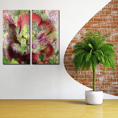 Ready2HangArt 'Painted Petals LVI' 2-Piece Canvas Wall Art Set