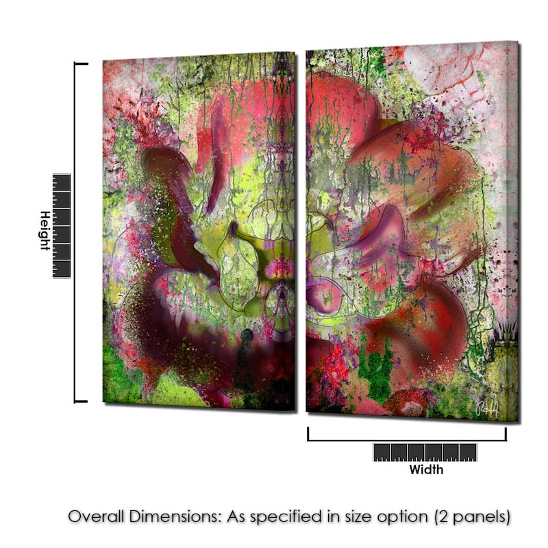 Ready2HangArt 'Painted Petals LVI' 2-Piece Canvas Wall Art Set