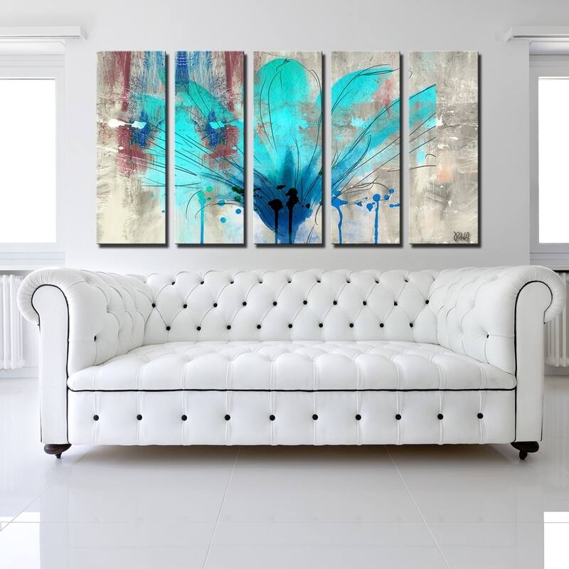 Ready2HangArt 'Painted Petals LII' 5-Piece Canvas Wall Art Set