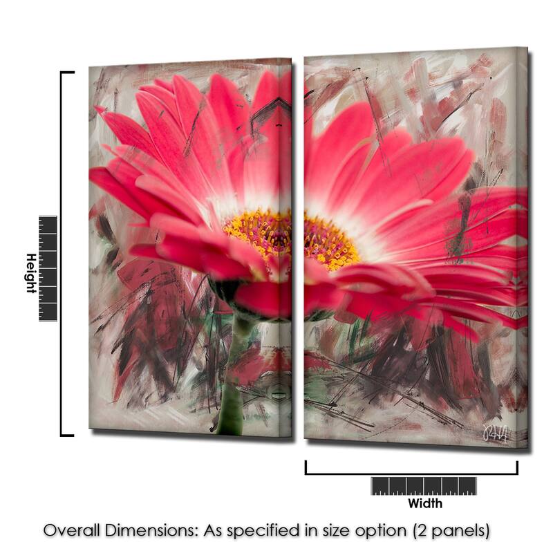 Ready2HangArt 'Painted Petals XLIII' 2 Piece Canvas Art Set