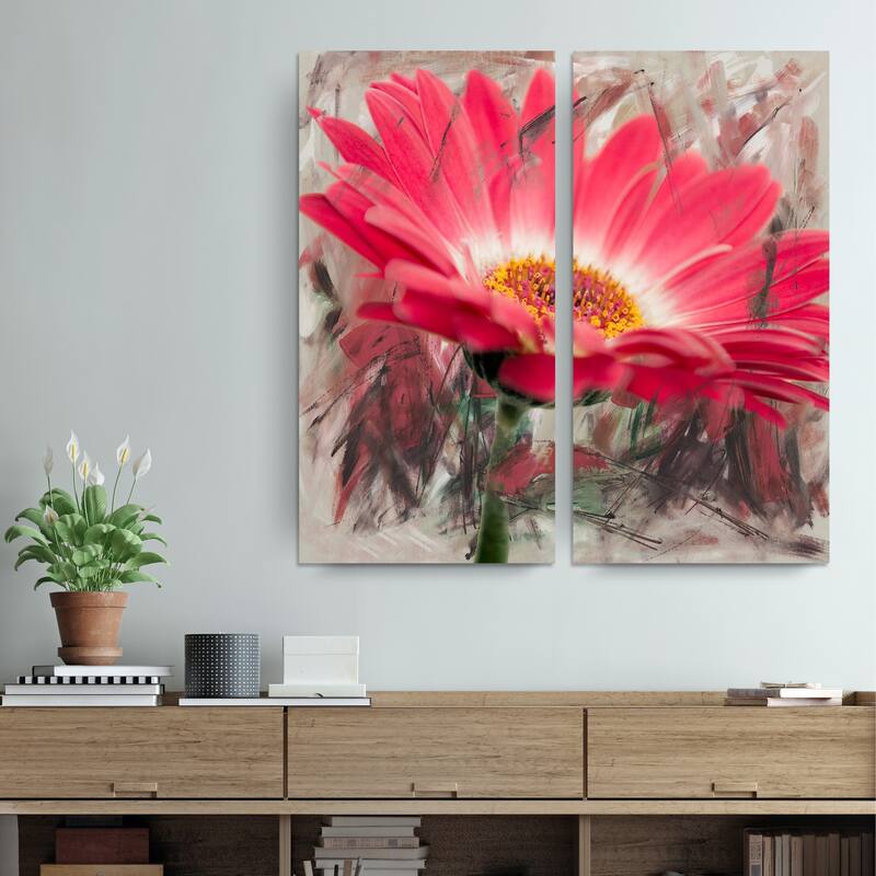 Ready2HangArt 'Painted Petals XLIII' 2 Piece Canvas Art Set