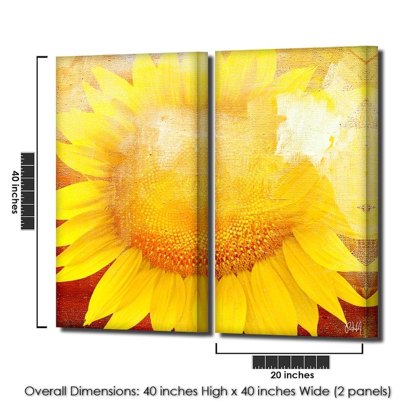 Ready2HangArt 'Painted Petals XCVIII' 2 Piece Canvas Art Set