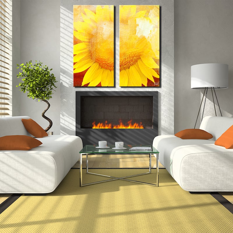 Ready2HangArt 'Painted Petals XCVIII' 2 Piece Canvas Art Set