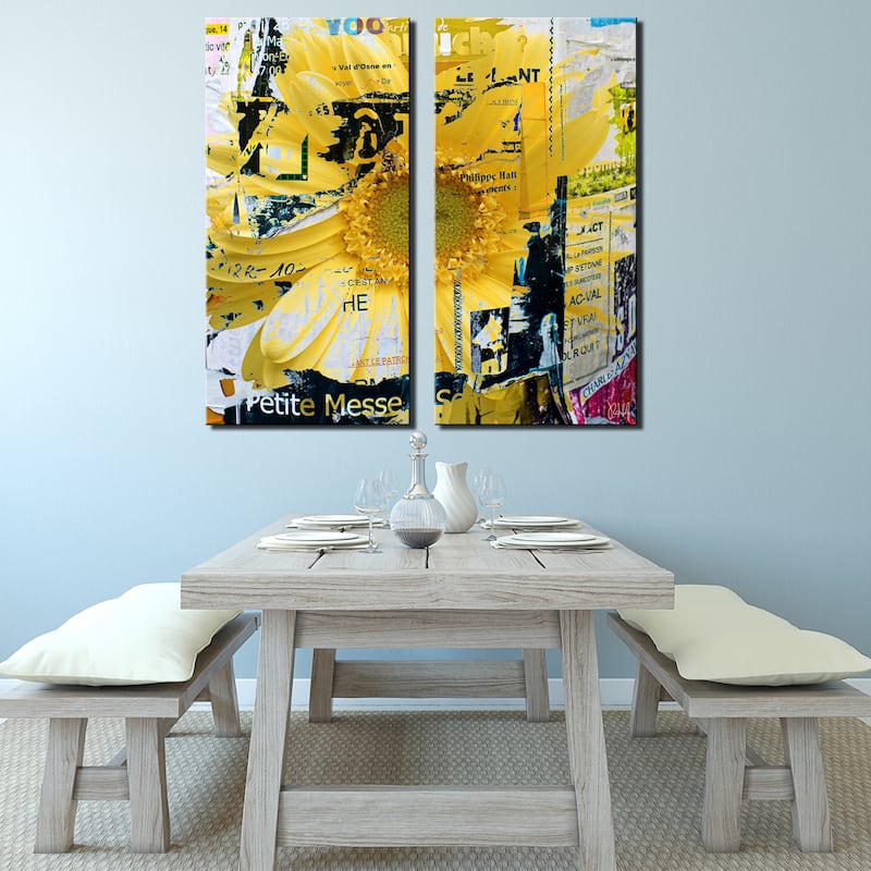 Ready2HangArt 'Painted Petals XCVI' 2-Piece Canvas Wall Art Set