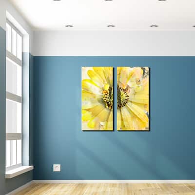 Ready2HangArt 'Painted Petals XCV' 2 Piece Canvas Wall Art Set