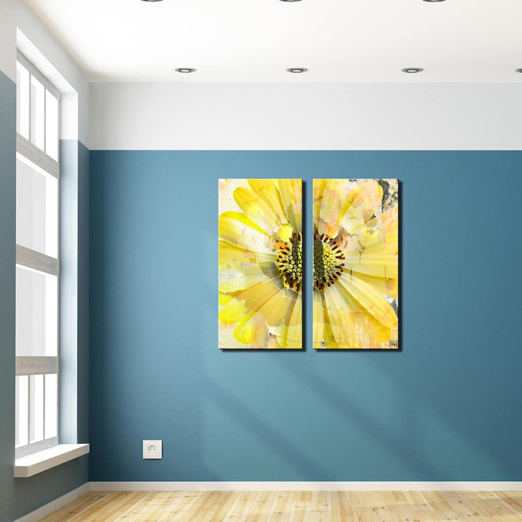 Ready2HangArt 'Painted Petals XCV' 2 Piece Canvas Wall Art Set