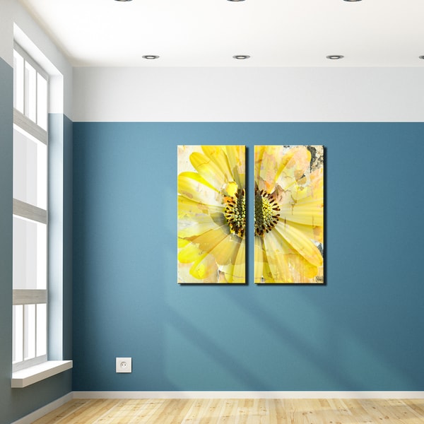 Ready2HangArt 'Painted Petals XCV' 2 Piece Canvas Wall Art Set ...