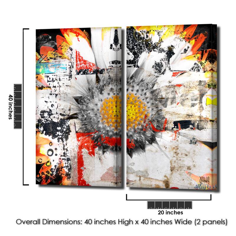 Ready2HangArt 'Painted Petals XCI' 2 Piece Canvas Art Set
