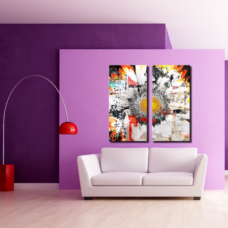 Ready2HangArt 'Painted Petals XCI' 2 Piece Canvas Art Set